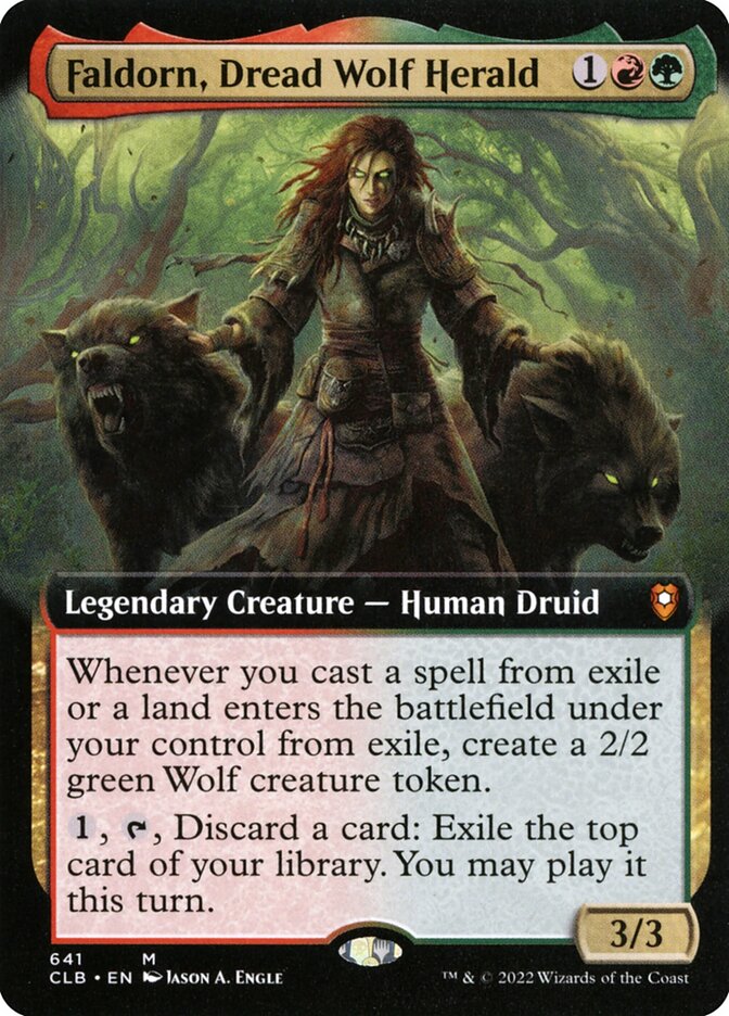 Faldorn, Dread Wolf Herald, Commander Legends: Battle For Baldur'S Gate Card Art