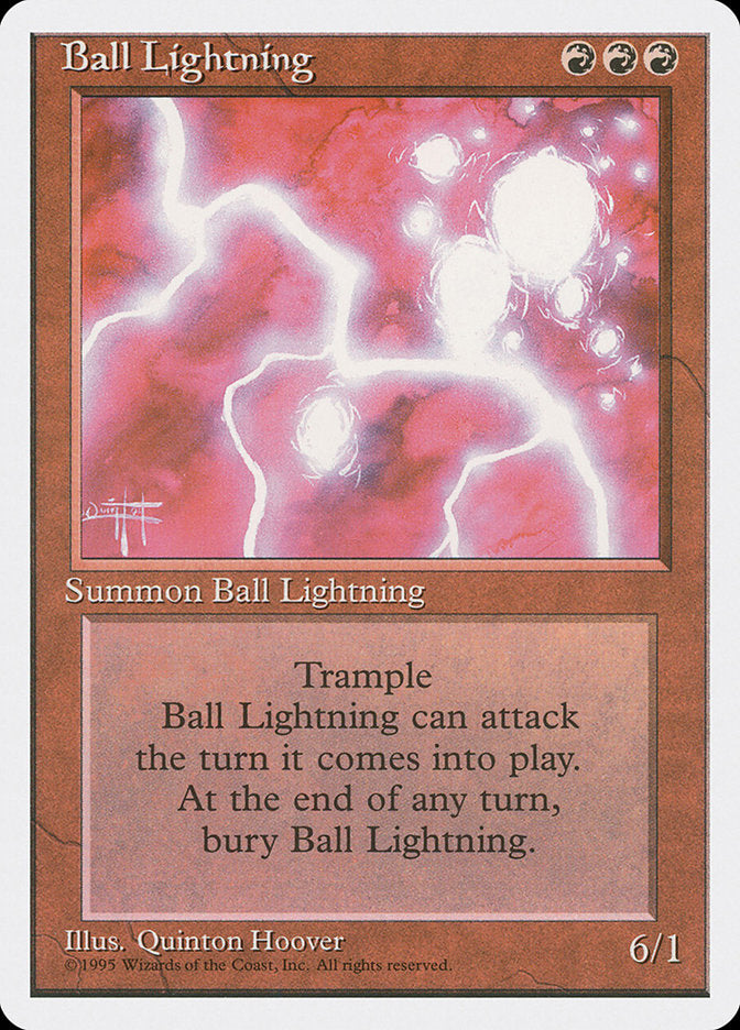 Ball Lightning, Fourth Edition Card Art