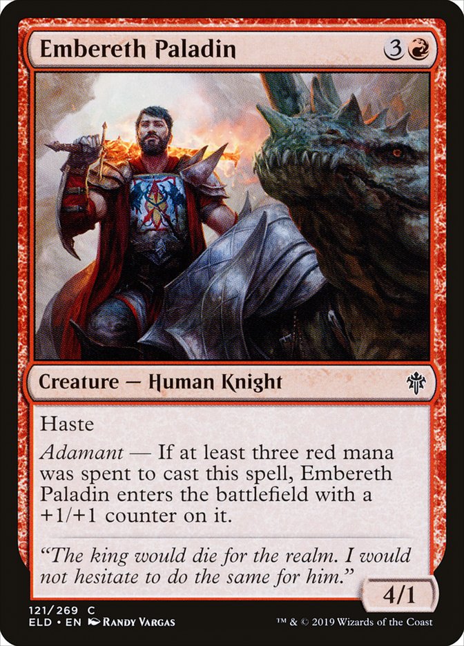 Embereth Paladin, Throne of eldraine Card Art