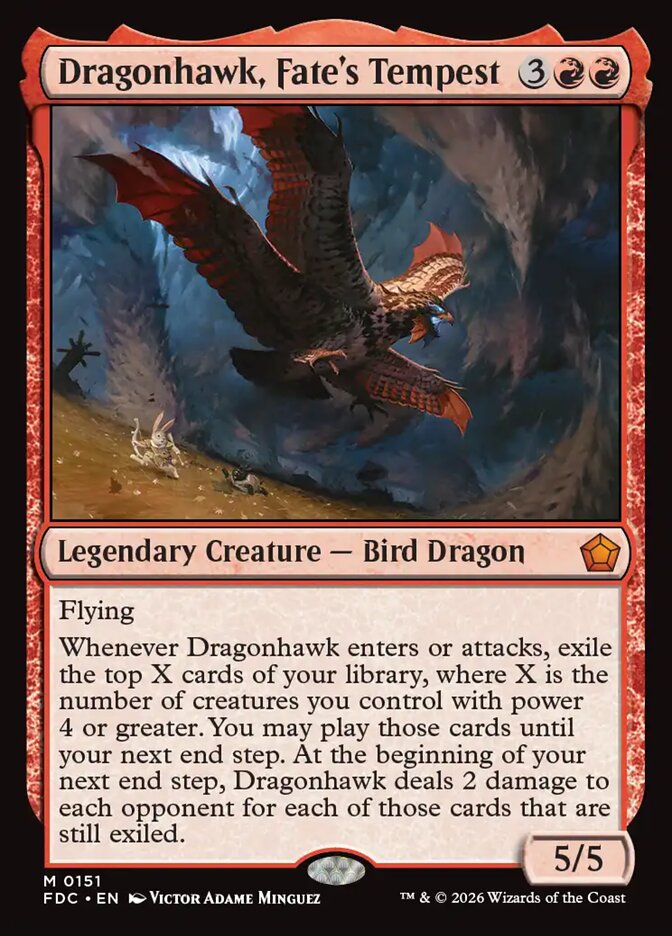 Dragonhawk, Fate's Tempest, Foundations Commander Card Art