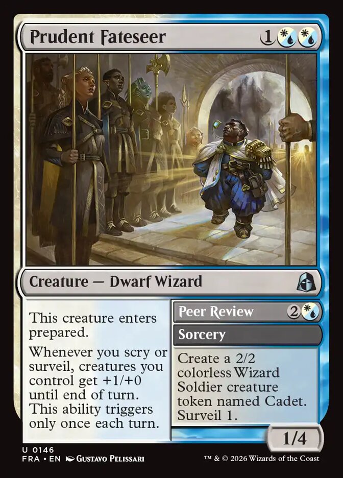 Prudent Fateseer // Peer Review, Reality Fracture Card Art