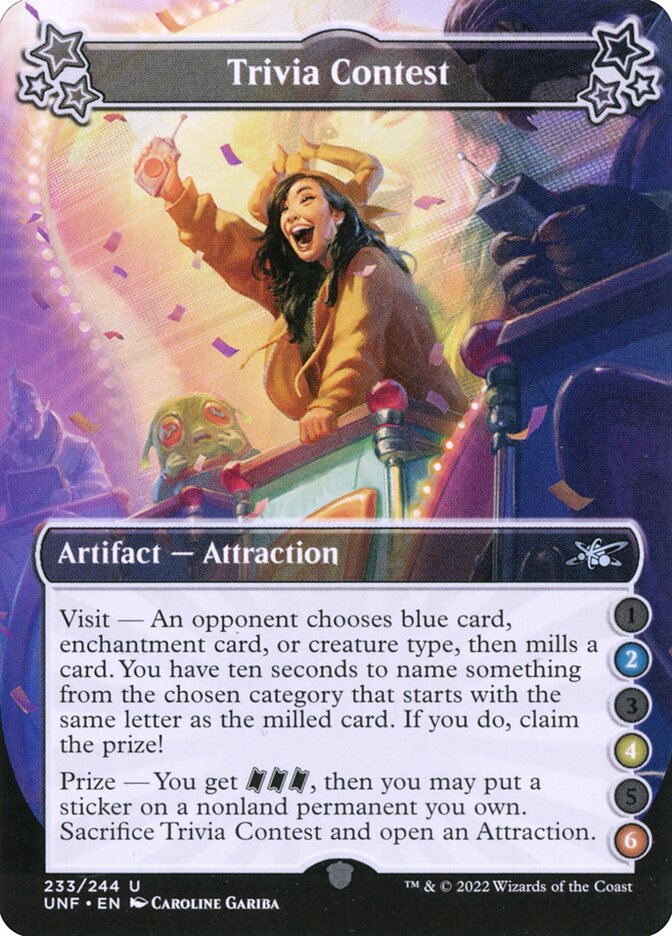 Trivia Contest, Unfinity Card Art