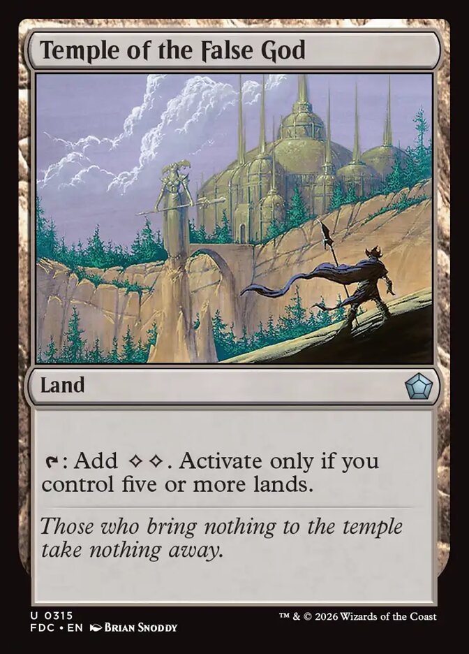 Temple of the False God, Foundations Commander Card Art
