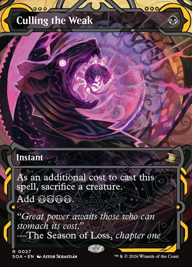 Culling the Weak, Secrets Of Strixhaven Mystical Archive Card Art