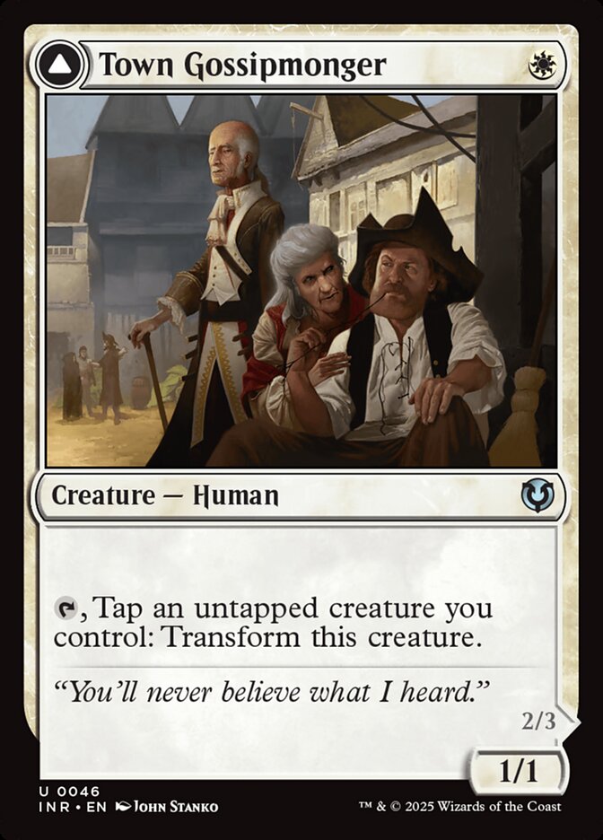 Town Gossipmonger // Incited Rabble, Innistrad remastered Card Art