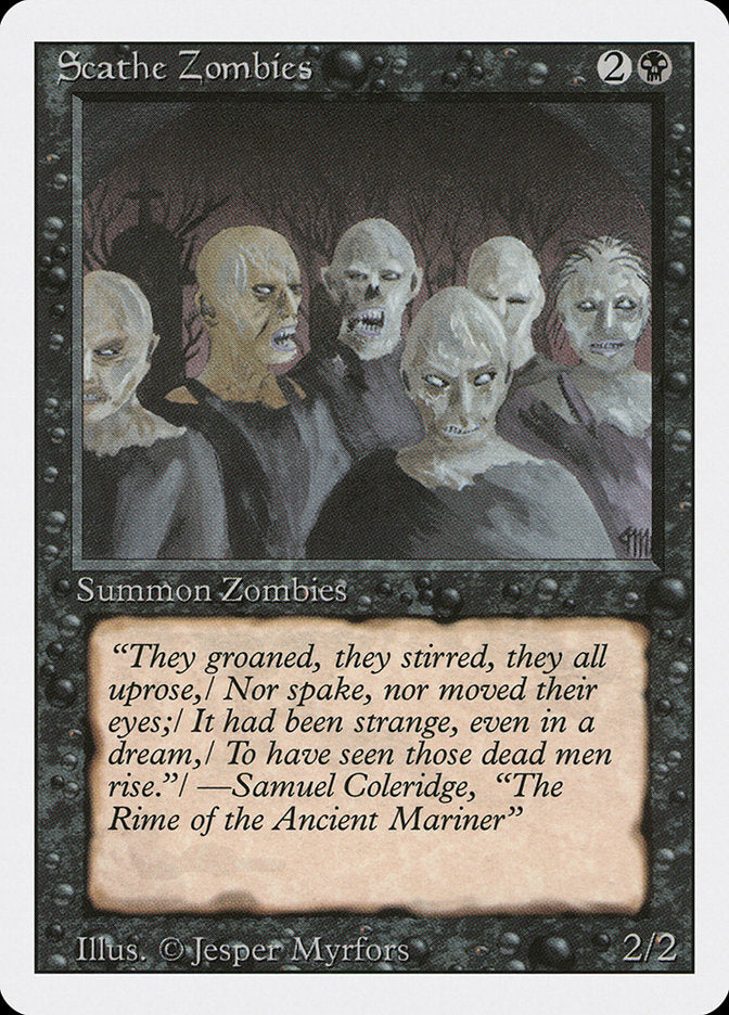 Scathe Zombies, Revised edition Card Art