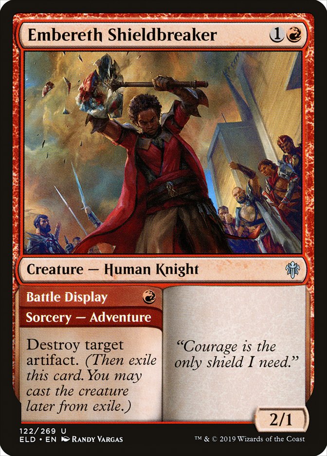 Embereth Shieldbreaker // Battle Display, Throne of eldraine Card Art