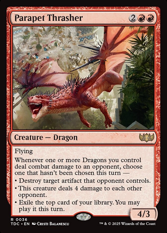 Parapet Thrasher, Tarkir: dragonstorm commander Card Art
