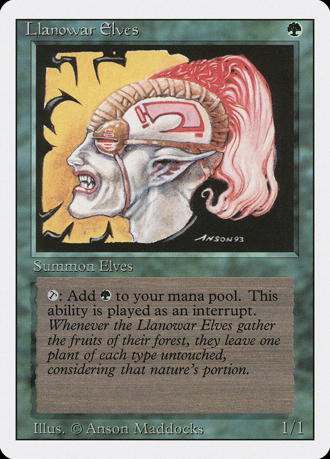 Llanowar Elves, Revised edition Card Art