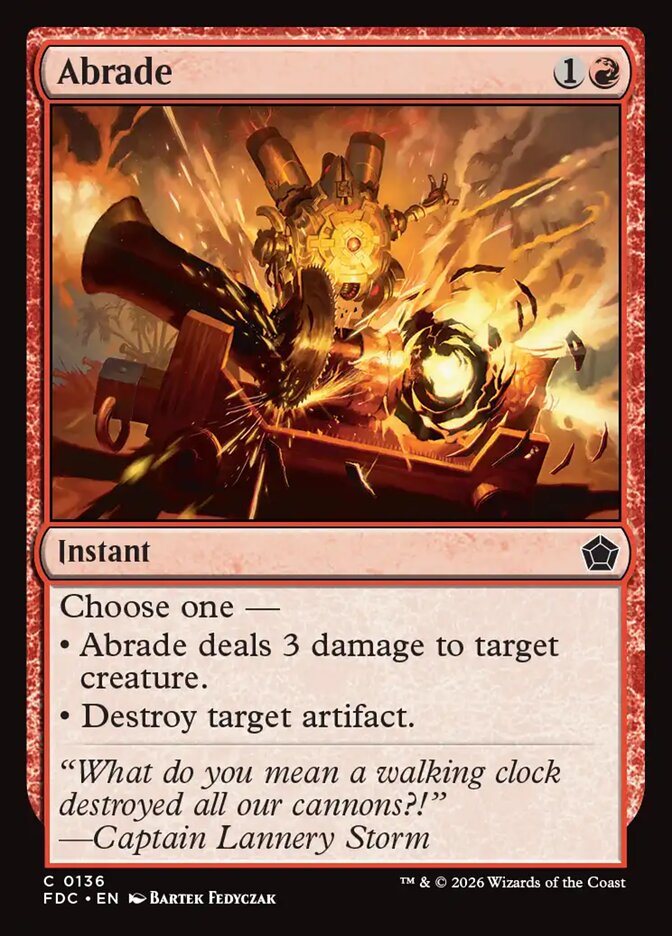 Abrade, Foundations Commander Card Art