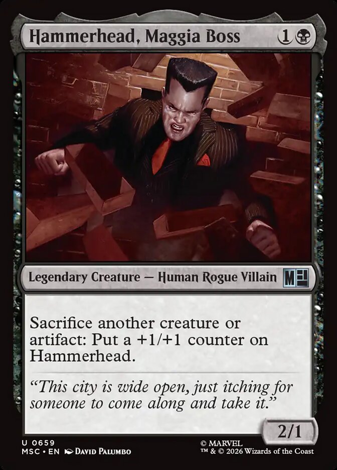 Hammerhead, Maggia Boss, Marvel Super Heroes Commander Card Art