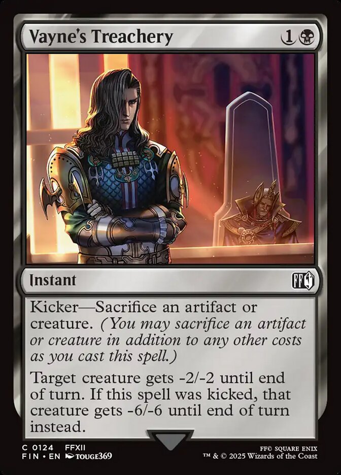 Vayne's Treachery, Final fantasy Card Art