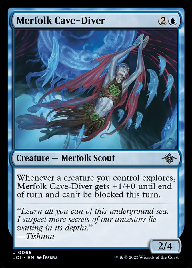 Merfolk Cave-Diver, The lost caverns of ixalan Card Art