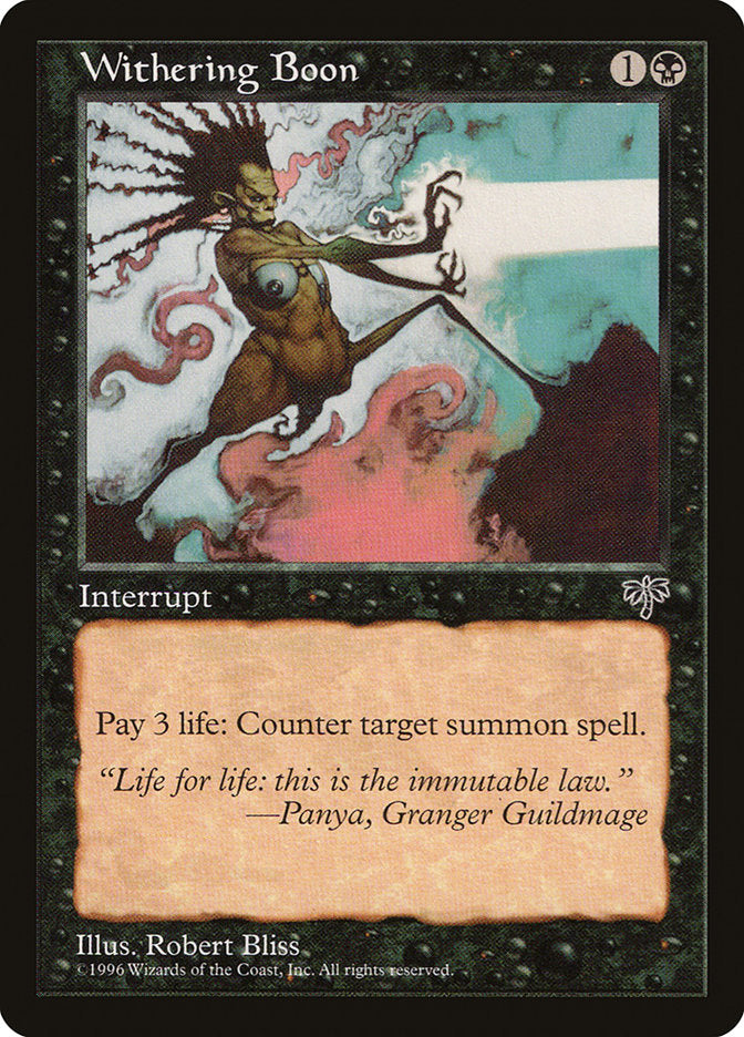 Withering Boon, Mirage Card Art