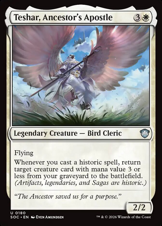 Teshar, Ancestor's Apostle, Secrets Of Strixhaven Commander Card Art