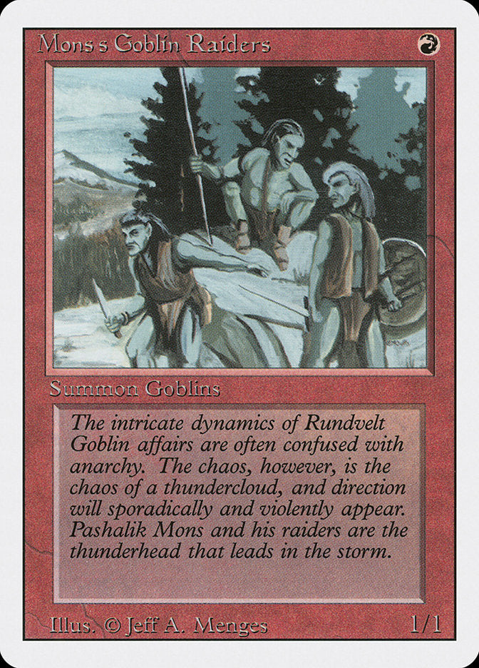 Mons's Goblin Raiders, Revised edition Card Art