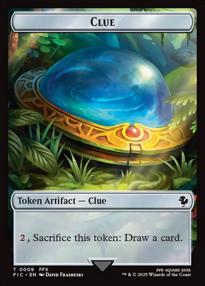Clue, Final fantasy commander tokens Card Art