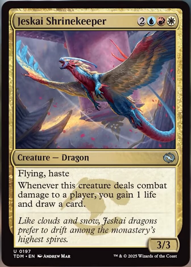Jeskai Shrinekeeper, Tarkir: dragonstorm Card Art
