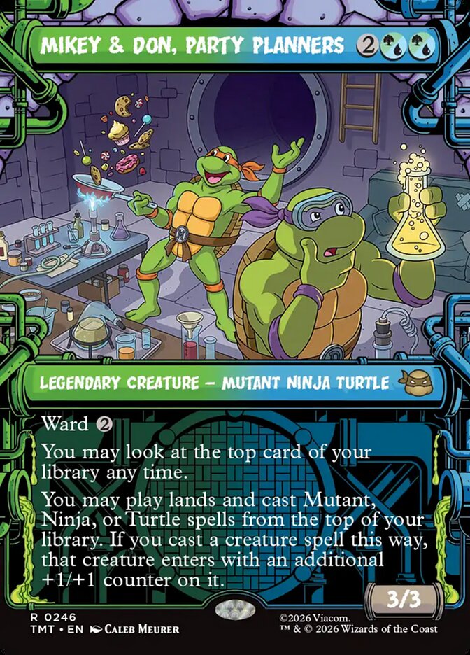 Mikey & Don, Party Planners, Teenage Mutant Ninja Turtles Card Art
