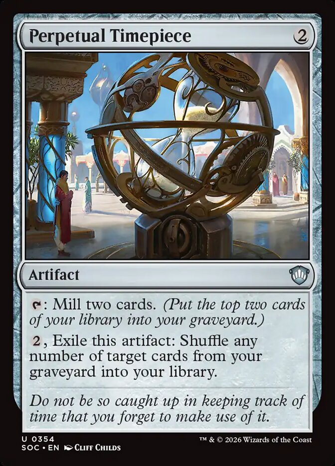 Perpetual Timepiece, Secrets Of Strixhaven Commander Card Art