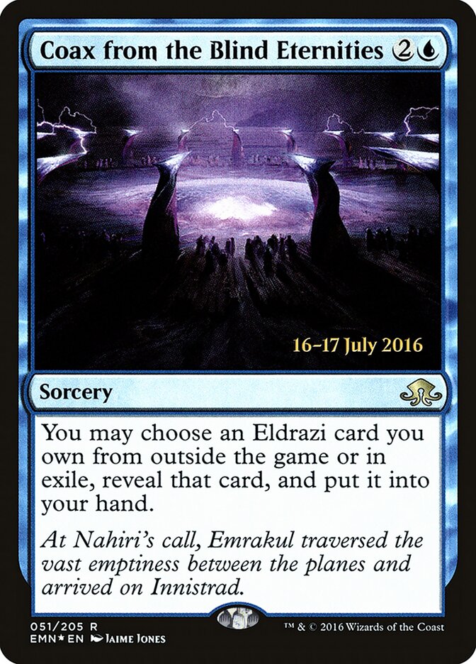 Coax from the Blind Eternities, Eldritch Moon Promos Card Art