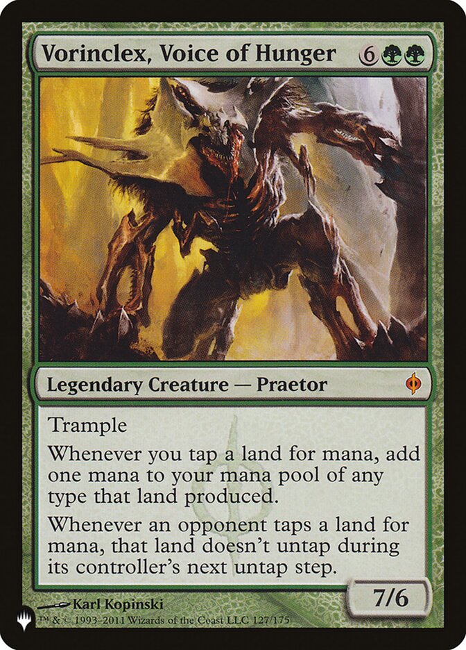 Vorinclex, Voice of Hunger, The List Card Art