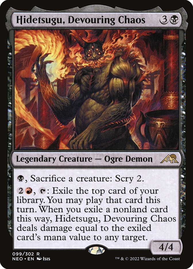 Hidetsugu, Devouring Chaos, Kamigawa: neon dynasty Card Art