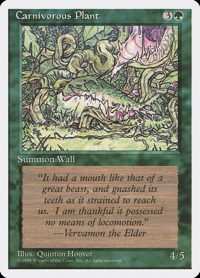 Carnivorous Plant, Fourth edition Card Art