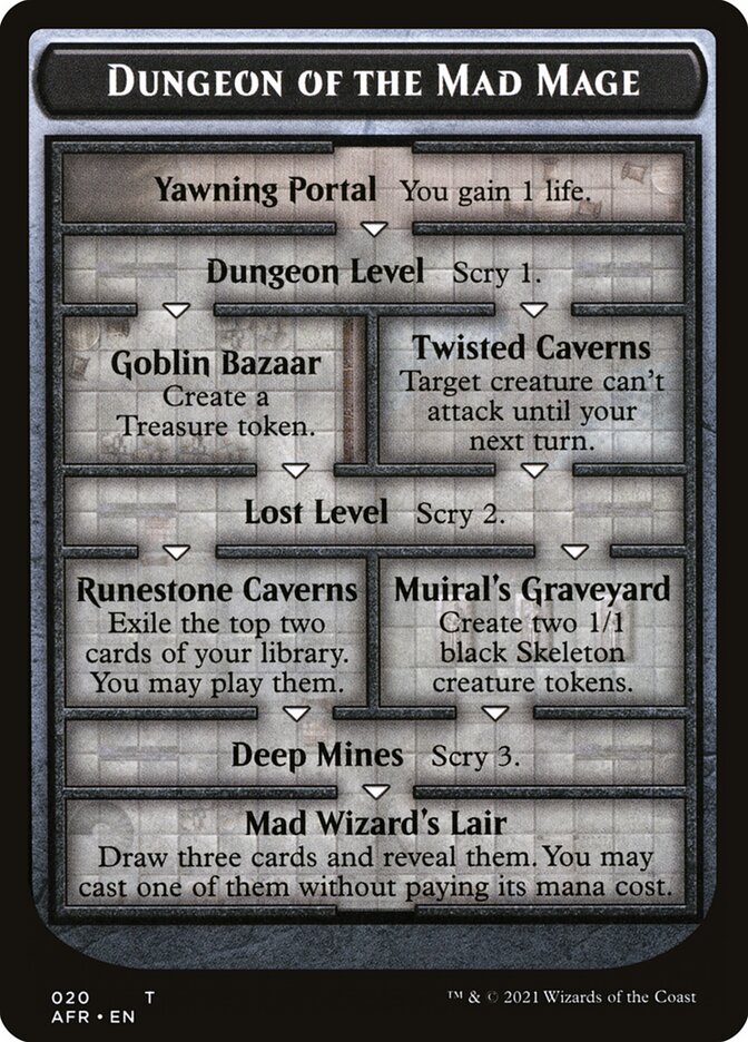 Dungeon of the Mad Mage, Adventures In The Forgotten Realms Tokens Card Art