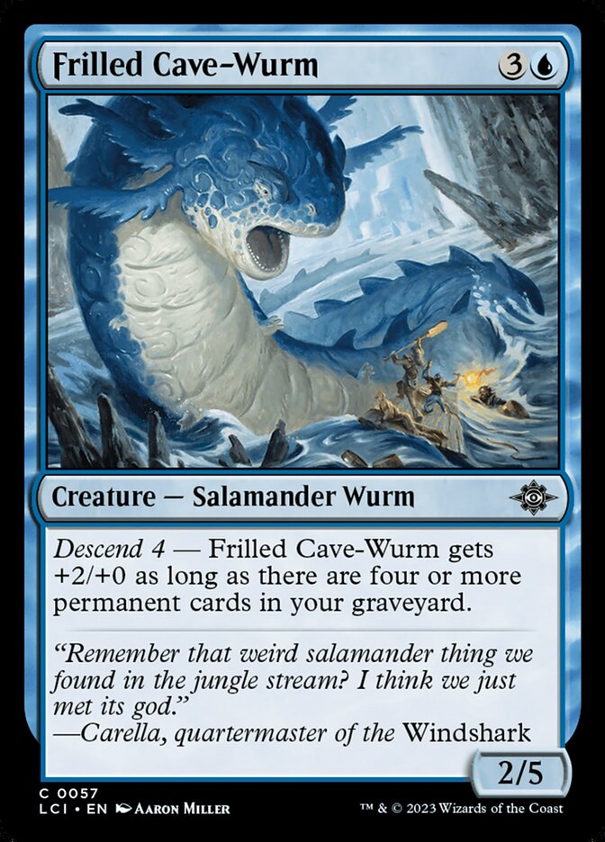 Frilled Cave-Wurm, The lost caverns of ixalan Card Art