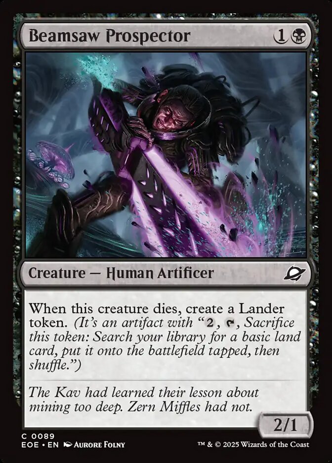 Beamsaw Prospector, Edge Of Eternities Card Art