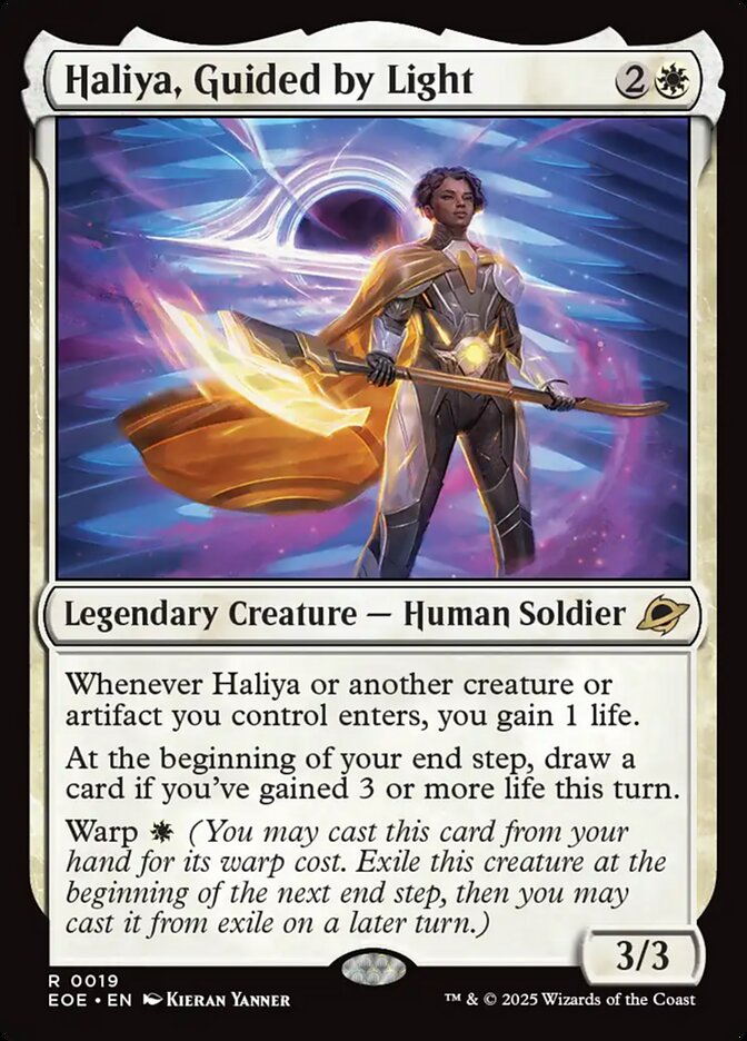 Haliya, Guided by Light, Edge Of Eternities Card Art