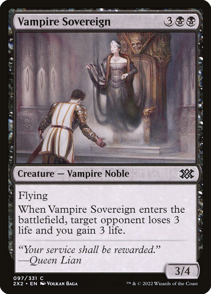 Vampire Sovereign, Double masters 2022 Card Art