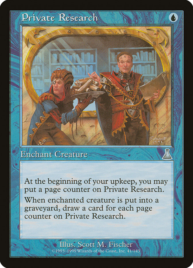 Private Research, Urza's destiny Card Art