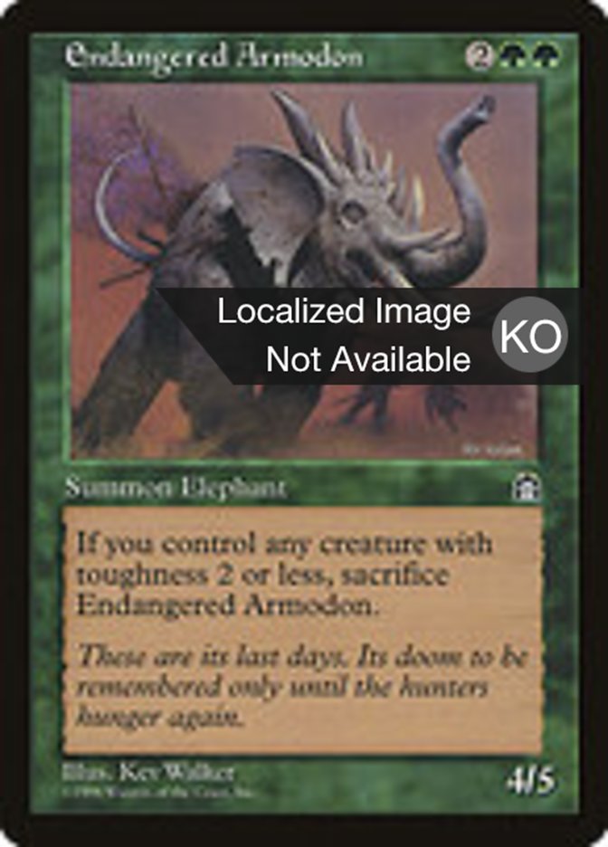 Endangered Armodon, Stronghold Card Art