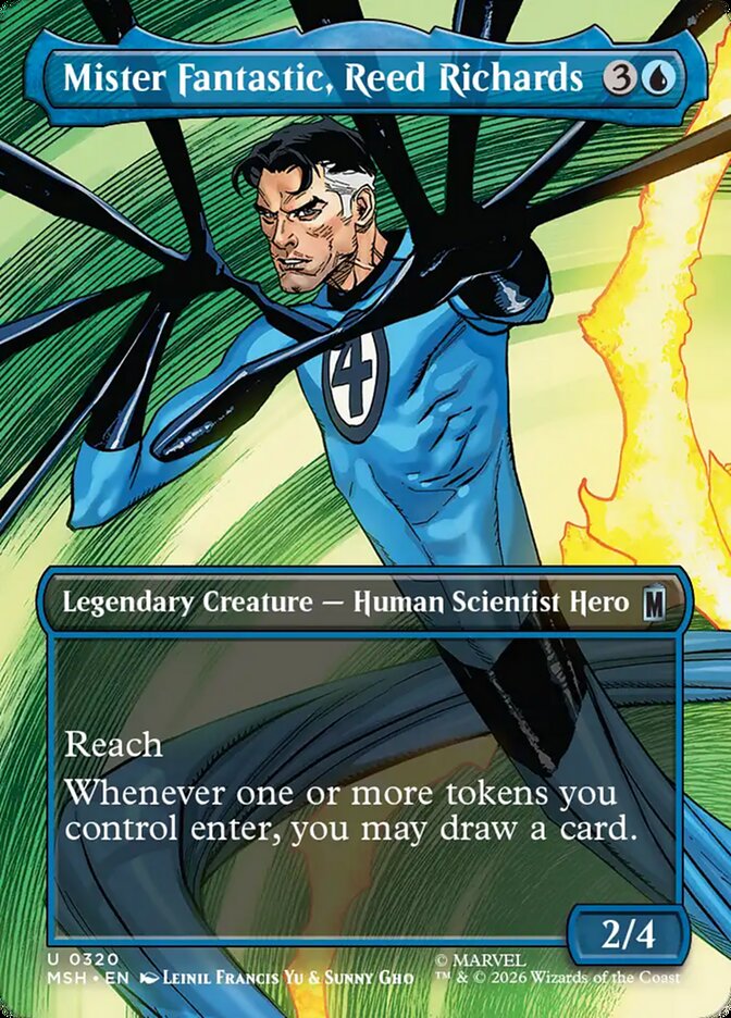 Mister Fantastic, Reed Richards, Marvel Super Heroes Card Art