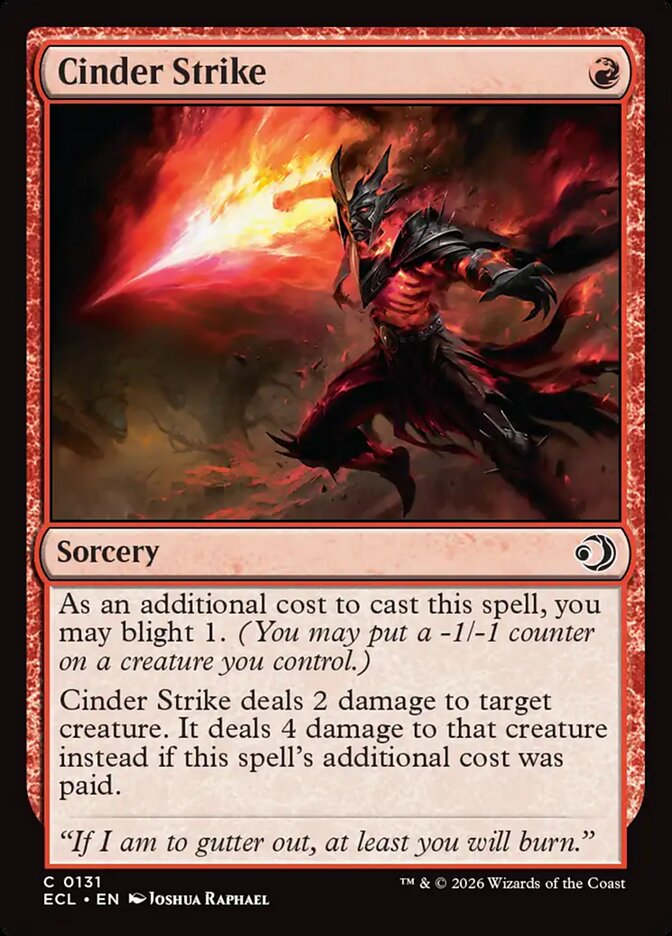 Cinder Strike, Lorwyn Eclipsed Card Art