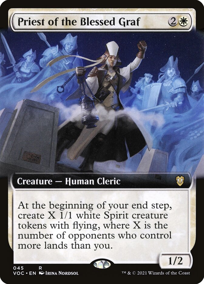 Priest of the Blessed Graf, Crimson vow commander Card Art
