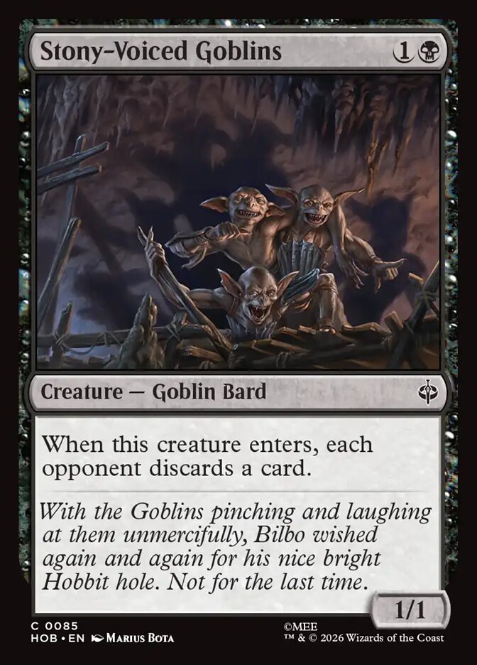 Stony-Voiced Goblins, The Hobbit Card Art