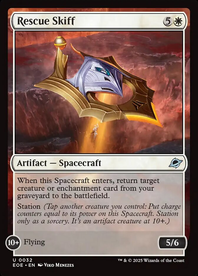 Rescue Skiff, Edge of eternities Card Art