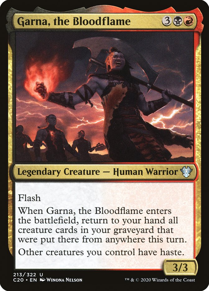 Garna, the Bloodflame, Commander 2020 Card Art