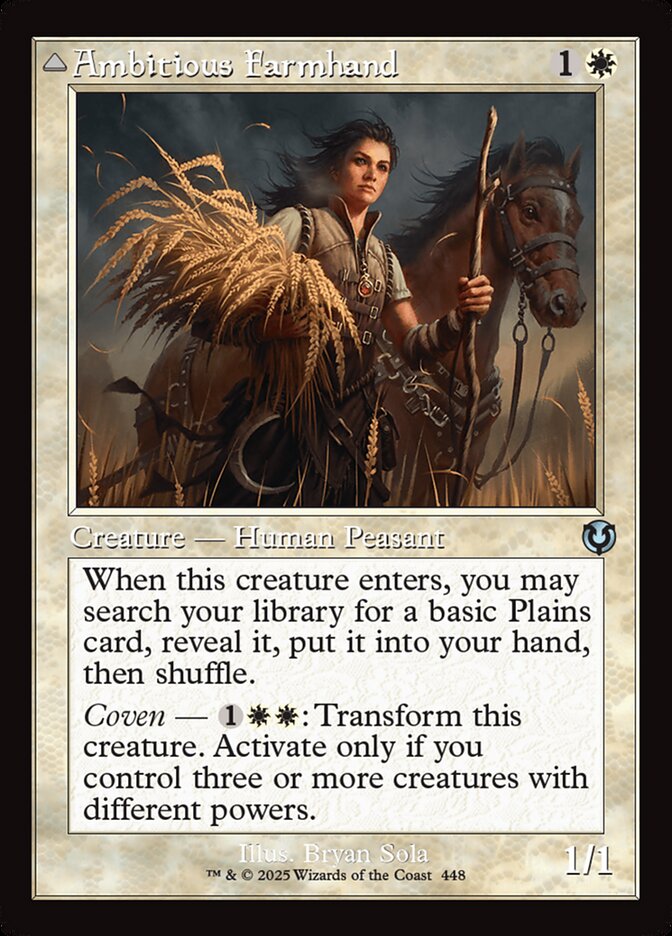 Ambitious Farmhand // Seasoned Cathar, Innistrad Remastered Card Art