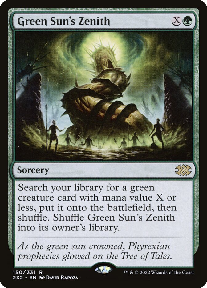 Green Sun's Zenith, Double masters 2022 Card Art