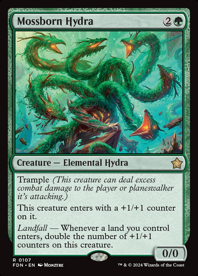 Mossborn Hydra, Foundations Card Art