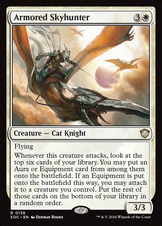 Armored Skyhunter, Secrets Of Strixhaven Commander Card Art