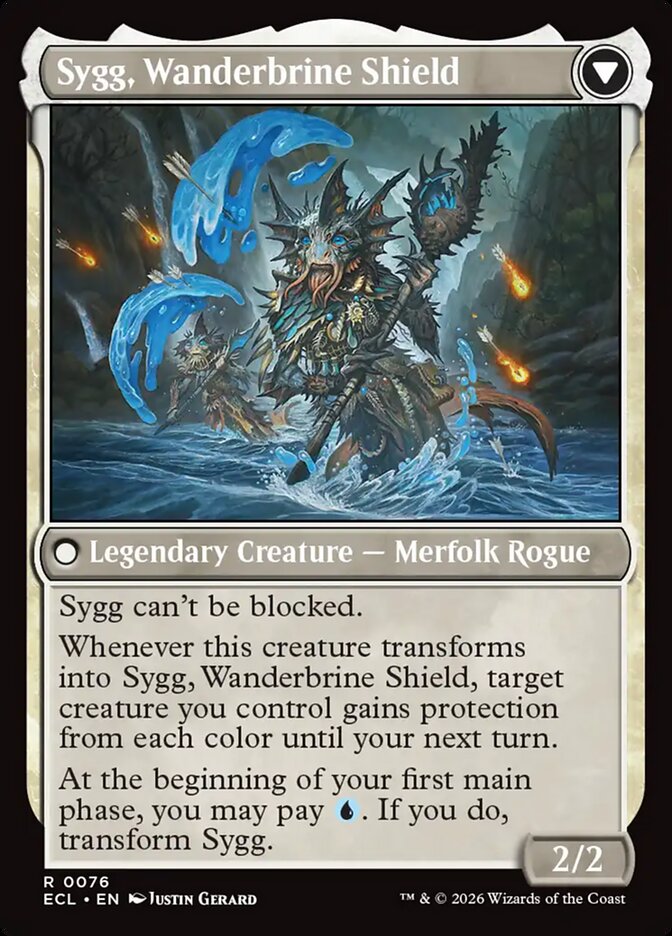 Sygg, Wanderwine Wisdom // Sygg, Wanderbrine Shield, Lorwyn Eclipsed Card Art