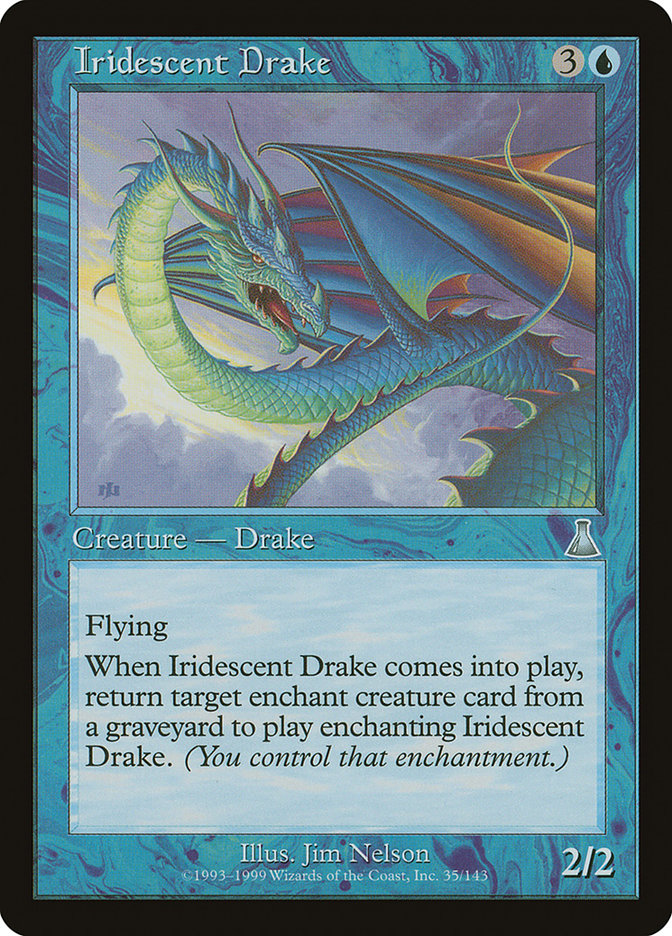 Iridescent Drake, Urza's destiny Card Art