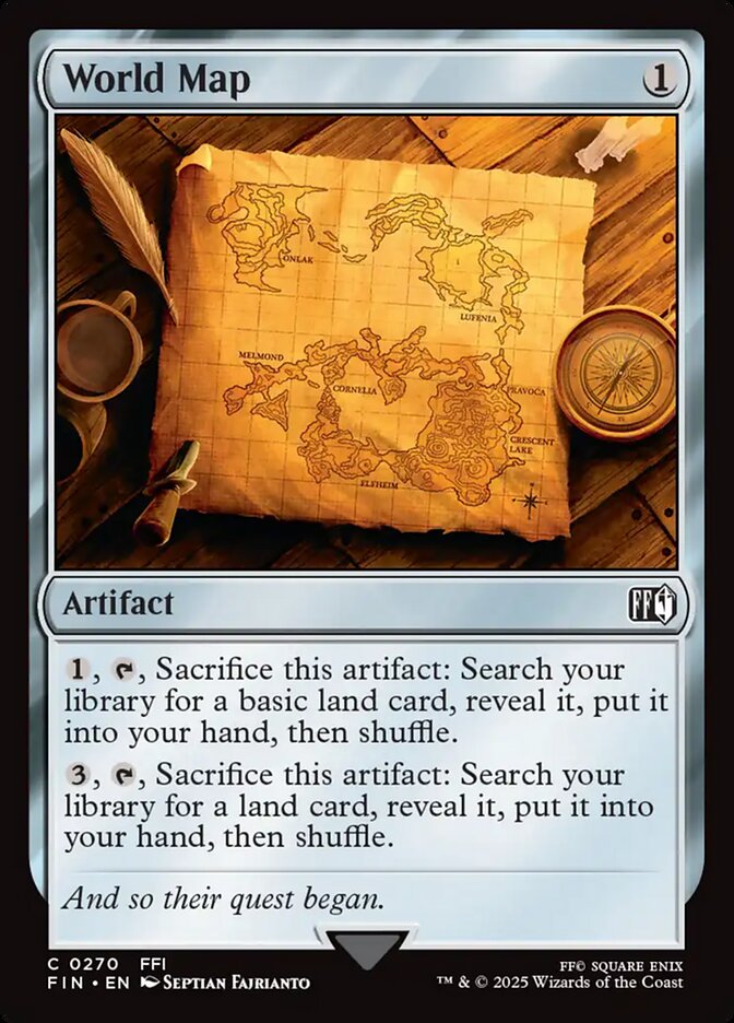 World Map, Final fantasy Card Art