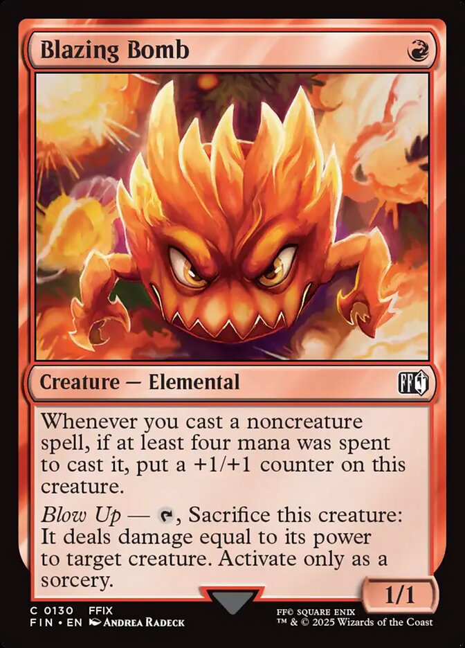 Blazing Bomb, Final fantasy Card Art