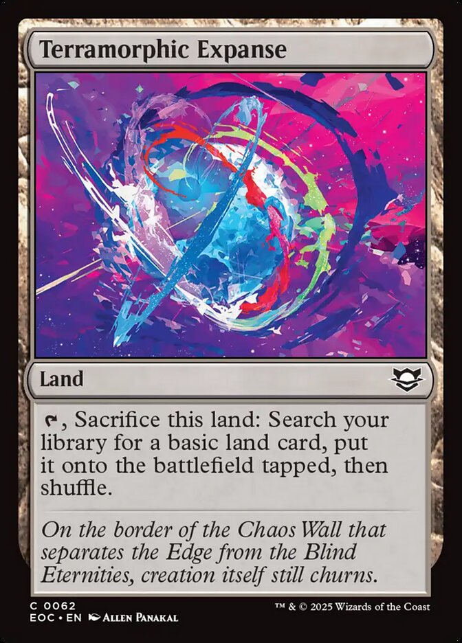 Terramorphic Expanse, Edge Of Eternities Commander Card Art